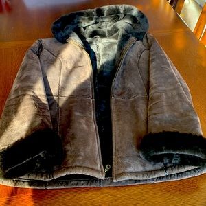 Ladies Wilson suede winter coat